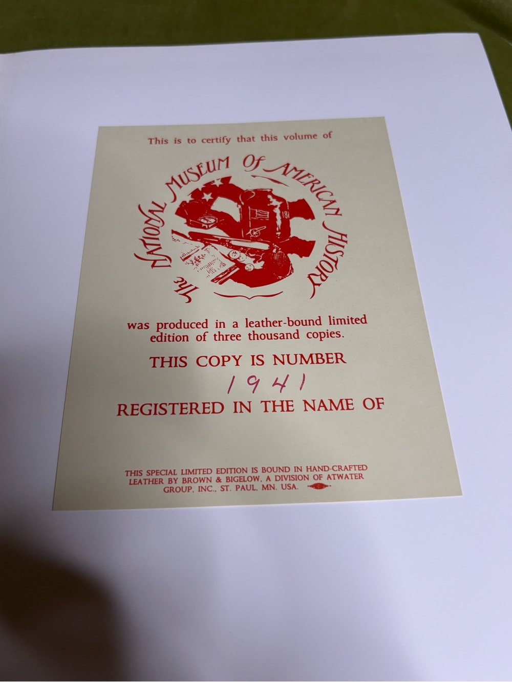 Shirley Abbott / The National Museum of American History Limited 1st ed 1981 - Picture 5 of 9